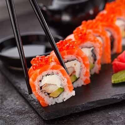 71. Mango Tobiko Roll